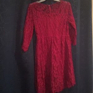 Wine red lace dress Torrid 16 EUC